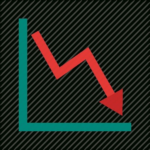 Arrow, Business, Chart, Decline, Down, Graph, Line Icon intended for Line Graph Going Down Png - Chart and Printable World